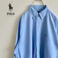 ◎RALPH LAUREN メンズ　長袖ボタンダウンシャツ　L D3X4