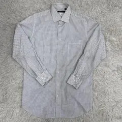 《良品》THE SUIT COMPANY 長袖カットソー メンズ 白 チェック