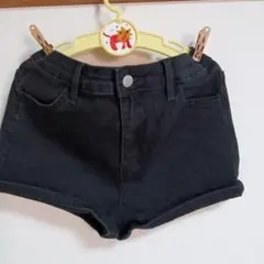 黒 ショートパンツ バックポケット付き