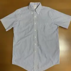 Brooks Brothers ストライプ 半袖ボタンダウンシャツ 15サイズ
