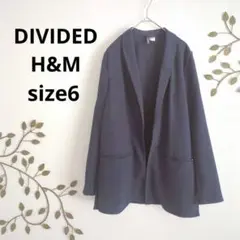 【ディバイデッド】 ジャケット　サイズ6　紺　ショールカラー　前開き