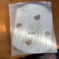 クマ刺繍 キルティングおむつポーチ