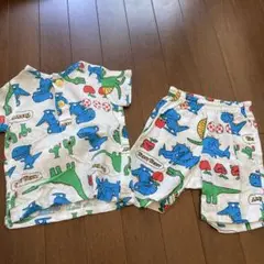 ブリーズ 恐竜プリント ベビーパジャマセット