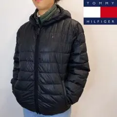 トミーヒルフィガー ダウンジャケット 黒 メンズ Lサイズ相当