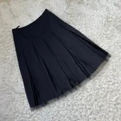 美品✨ INED イネド ✨ スカート　プリーツ チュール 裾 S ブラック