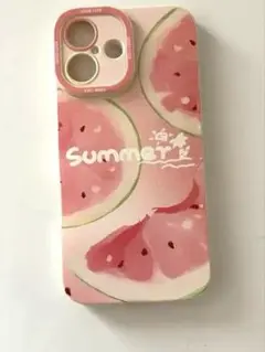 新品かわいい激安スイカ柄 iPhone16ケース