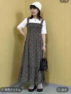 【スカートにもワンピースでも使える】シャーリングワンピース