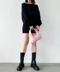 Heather ヘザー 2way ハーフムーンパファー　BAG バッグ
