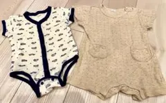 男児半袖ロンパース　2枚セット　70サイズ