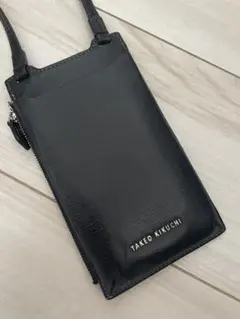 TAKEO KIKUCHI スマホショルダーバッグ ブラック