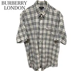 BURBERRY LONDON ノバチェック 半袖ボタンダウンシャツ XL