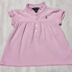 ラルフローレン 90cm 24m ポロシャツ ピンク フリル付き襟 ポニー