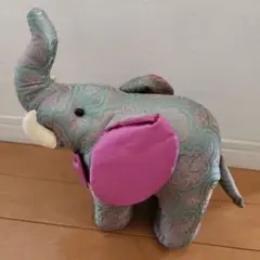 ジムトンプソン　ぞう　ぬいぐるみ　シルク製