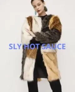 【美品】SLY HOT SAUCE ECOファー!ロング クレイジーパターン