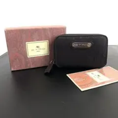 極美品 エトロ コインケース 小銭入れ キーリング付き 財布 ウォレット