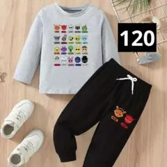 スプランキー　長袖　Tシャツ パンツ　セット　黒　グレー　120サイズ　a13