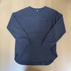 ワッフル　カットソー　長袖　ロンT