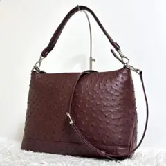 【美品】 オーストリッチ JRAタグ トートバッグ ショルダーバッグ 2way