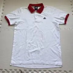 adidas essentials ポロシャツ ホワイト/レッド