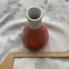 フラワーベース 花瓶 オレンジ 朱色 富士山 fuji 一輪挿し