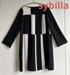 【８月特価】シビラsybilla バイカラー デザイン 長袖チュニック