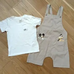 【新品】H&M ミッキー プルート サロペット オーバーオール セット 90