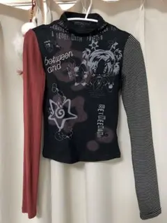 betweenand × 鳥鳥一 コラボ ハイネックトップス　Sサイズ
