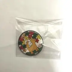しろたん　缶バッジ 花札風　未使用品