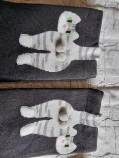 立体的猫ちゃんソックス　2点セット　新品