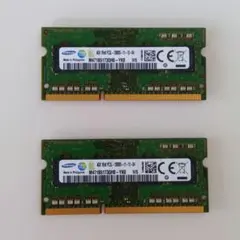Samsung ノートPC用 DDR3 メモリ 4GBx2枚
