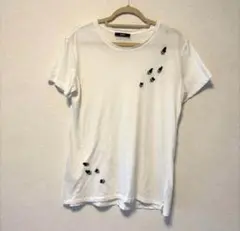 DIESEL Tシャツ　ホワイト　足跡