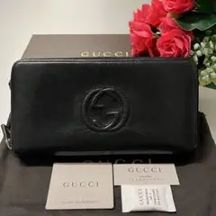 未使用に近い‼️ グッチ GUCCI 財布 長財布 ソーホー ラウンドファスナー