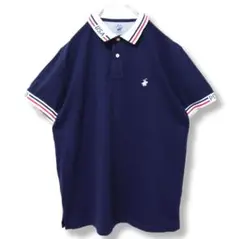 【beverly hills polo club】半袖　ポロシャツ　ネイビー　紺