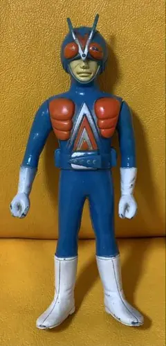 仮面ライダー ライダーマン ソフビ 人形 昭和レトロ　当時物 ポピー