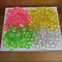 アクリルアイス　ダイヤカット　63個×4色　252個