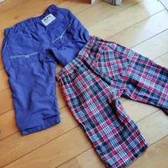 半ズボン 120サイズ チェック柄2枚セット