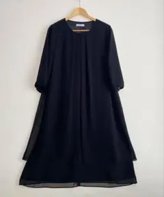 新品　 ブラックフォーマルワンピース　大きいサイズ　19号 重ね着風　ゆったり