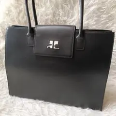 クレージュ トートバッグ ビジネスバッグ 黒ブラック A4 Courreges