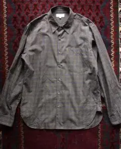 margaret howell チェックシャツ S グレー ブラウン mhl