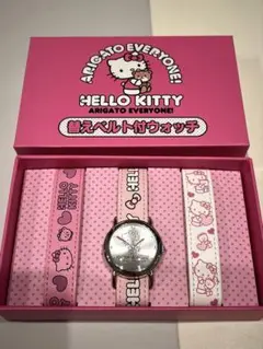 【稼働中】Hello Kitty 40周年記念モデル 時計 シルバー/ピンク 稼働中】Hello Kitty 40周年記念モデル 時計 シルバー/ピンク