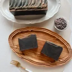 「柿渋となた豆茶の石けん」1個 コールドプロセス製法 手作り石けん