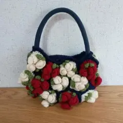 【ハンドメイド】バラのハンドバッグ