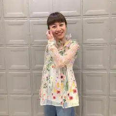 【美品】SisterJaneシスタージェーン シースルー刺繍ブラウス 花柄