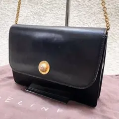 希少•美品☆CELINE ショルダーバッグ スターボール チェーン 黒