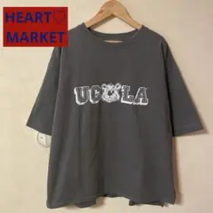 ハートマーケット　UCLA半袖プリントT Tシャツ　　　チャコール　FREE