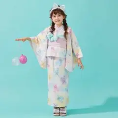メゾピアノ　マルチくま柄浴衣　130