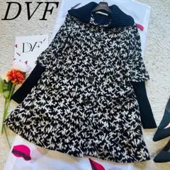 【良品】DIANEvonFURSTENBERG ニットロングコート ブラック 2