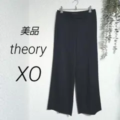 美品　theory　ワイドパンツ　xo　S　ブラック　s　フォーマル　セオリー