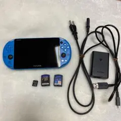 PSVITA 本体 中古 PCH-2000 アクアブルー 特典付き