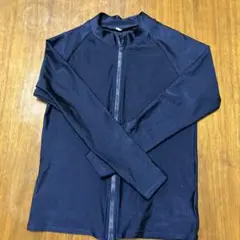 ネイビー 長袖 ジップアップ ラッシュガード